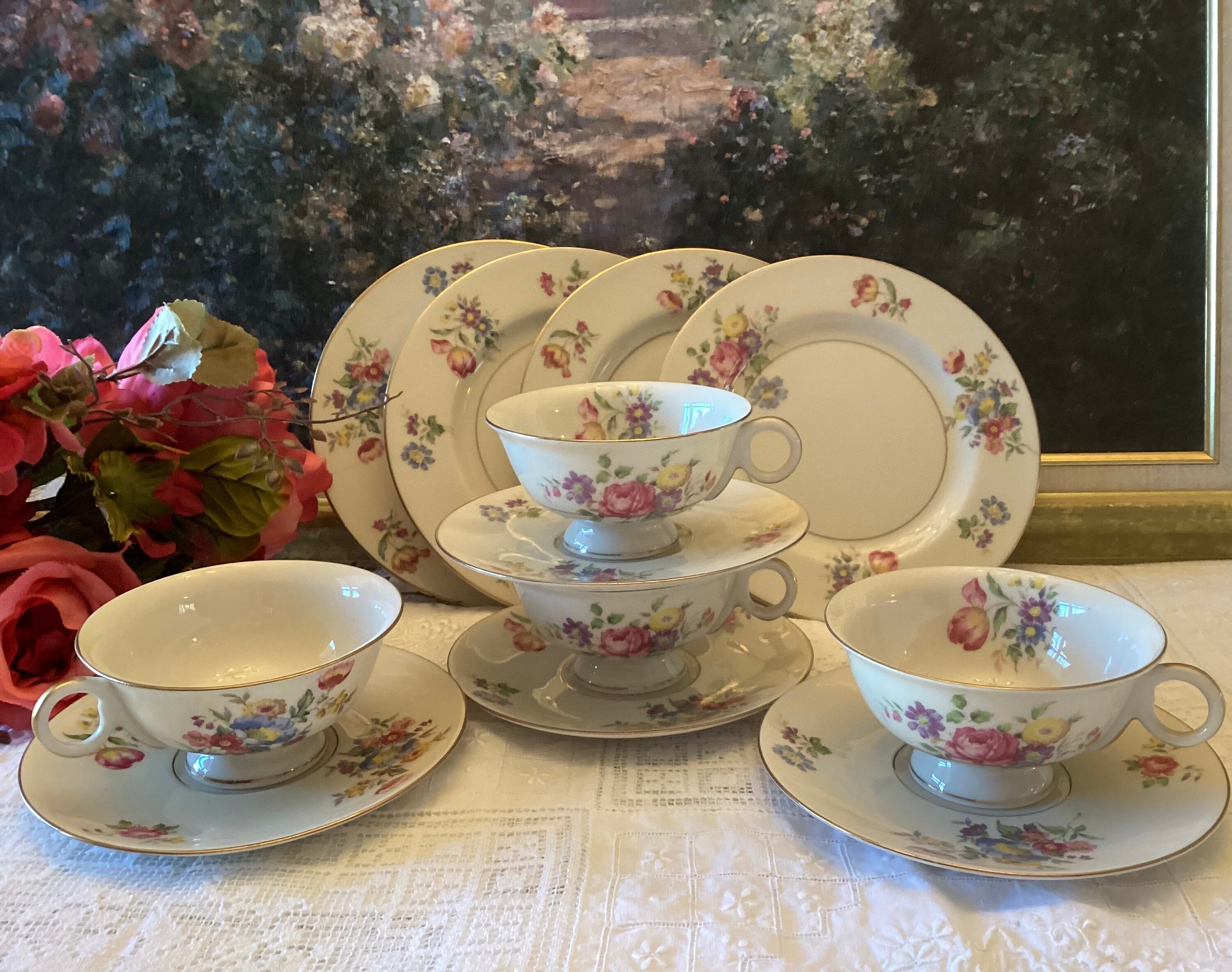 Haviland - ロワイヤルリモージュ ブルーリボン　トリオセット Haviland Trio - Etsy