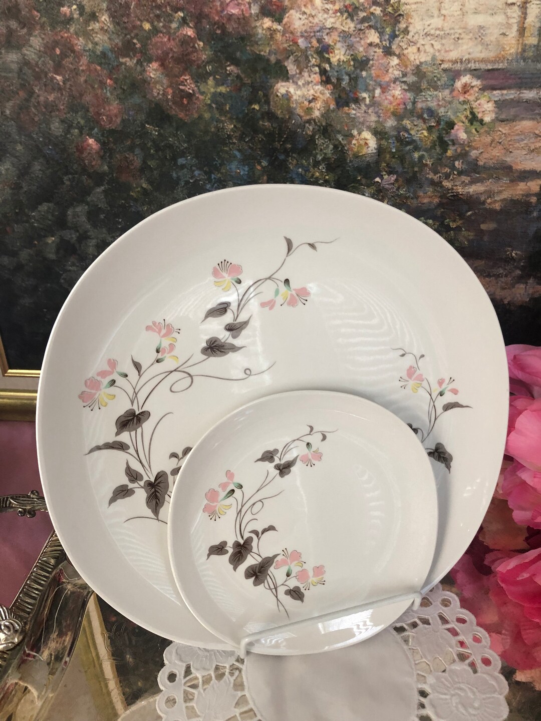 Vintage Kokura Ironstone Made in Japan Mid Century Dinner Plates 4 and