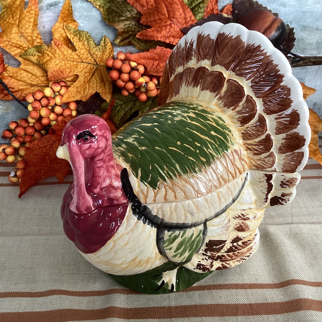 Vintage Turkey Gravy Boat Made in Taiwan Thanksgiving Table Etsy