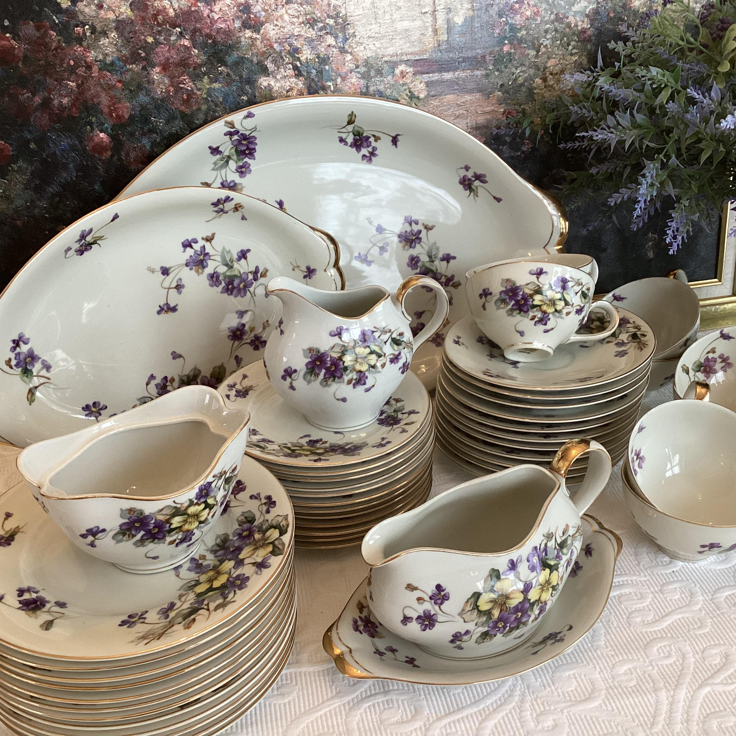 Vintage Meito Norleans China: Adele Violets Pattern - Choice of