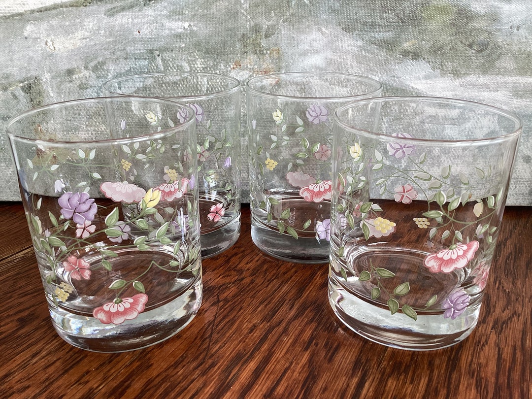 Vintage Johnson Brothers Summer Chintz 12oz Tumblers Compatible