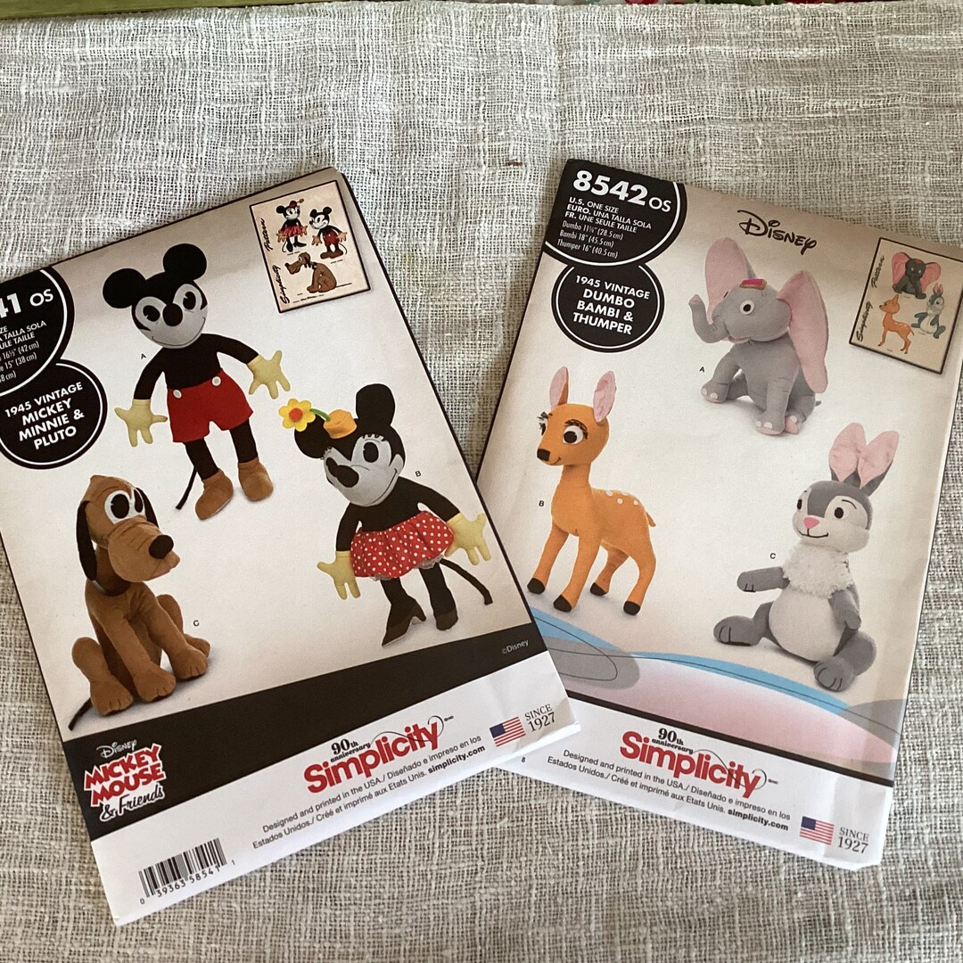 Disney Sewing Patterns Simplicity Reproduction of 1945 Mickey and