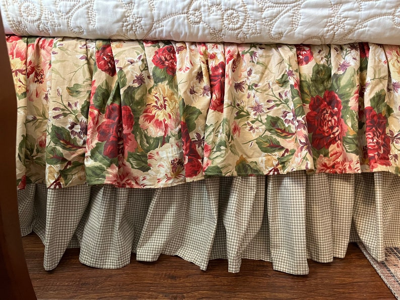 Vintage Ralph Lauren CONSTANCE Twin Dust Ruffle Rose Bed Skirt Etsy