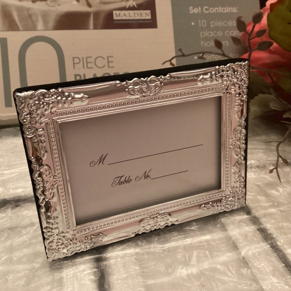 10 Piece Placecard Set Malden International Designs Silver Tone Frame Name Plates Formal Dining Wedding And Event Planning Photo Frames
