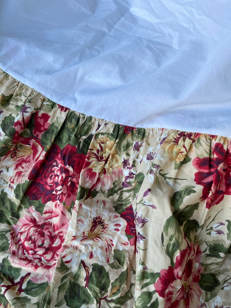 Vintage Ralph Lauren CONSTANCE Twin Dust Ruffle Rose Bed Skirt Etsy