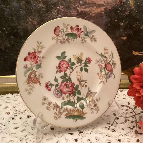 Service 12 Assiettes à Saladier Wedgwood Constantine En Bone China - Noir, Or, Blanc, Circa 1988, Occasion