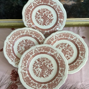 Vintage Ironstone Dinnerware Oriental Bower For Sears “Indian Tree” Russet Red Transferware Made In Japan