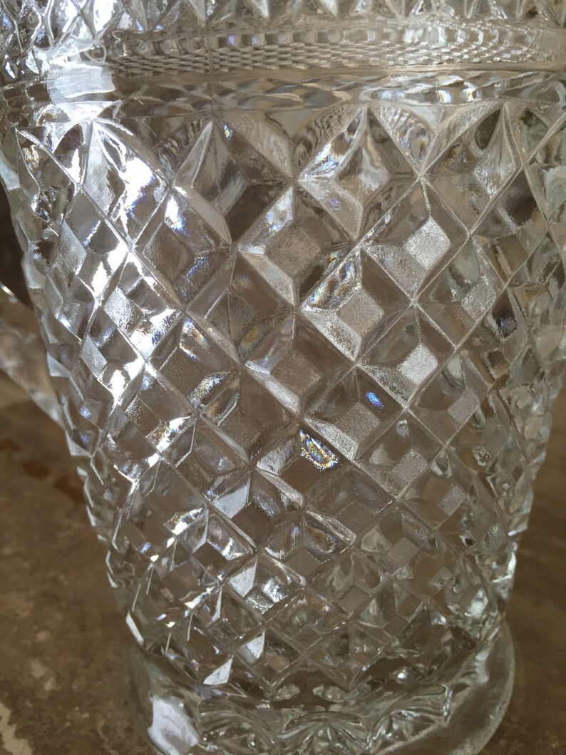 Anchor Hocking WEXFORD Vintage Water Pitcher Clear Glass Etsy
