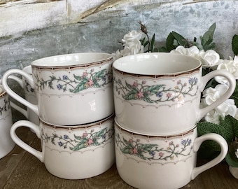 Vintage Farberware Fine China * WELLESLEY * Sugar Creamer Set * Coffee Cups * Buying Options