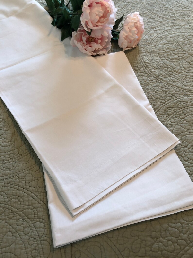 Vintage White Cotton Draw Sheets NOS White Cotton Fabric Cot Etsy