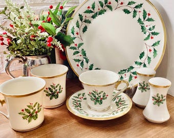 Lenox Holiday Collection Dinnerware Dimension Collection Holly