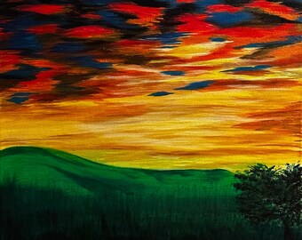 Sunset- Original artwork Acrylic on Canvas 24X16