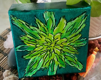 Green Flower Block