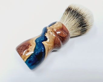 508 - 'Mallee Mist' Resin & Australian Red Mallee Burl 26mm Shaving Brush Handle