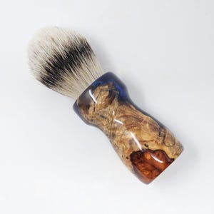 562 - &#39;Spalted Amboyna&#39; Burl wood and resin 26mm Shaving Brush Handle