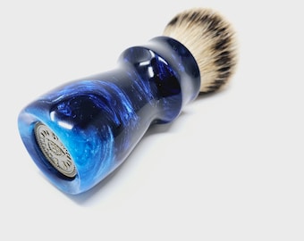 503 - 'Blue Orchid' Resin 26mm Shaving Brush Handle