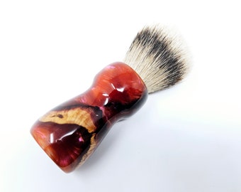 509 – „Manzanita Blaze“-Rasierpinselgriff aus Kunstharz und Manzanita-Wurzelholz, 26 mm