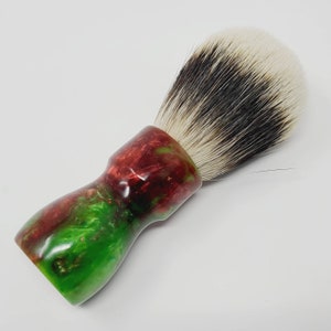 429 - &#39;The Grinch&#39; Resin & Australian Mallee Burl 24mm Shaving Brush Handle