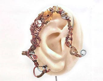 Copper Cogs Steampunk Ear Wrap - Right Ear