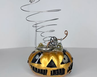 Medium Steampunk Halloween Pumpkin