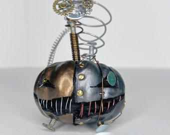 Small Steampunk Halloween Pumpkin