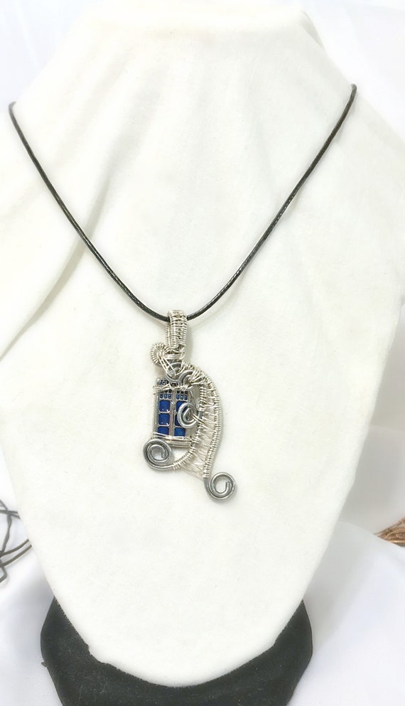 TARDIS Time Vortex Wire Wrap Pendant