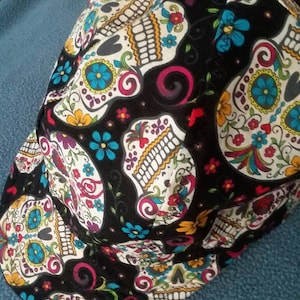 Sugar Skull Womens Welding Hat, Welders Hat, Custom Welding Hat, Cloth Welding Hat, Welders Cap, Welding Cap, Custom Welding Cap, Custom Hat