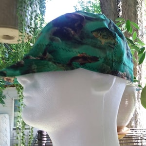 Fish Print Welding Hat, Welders Hat, Outdoors Hat, Custom Welding Hat, Cloth Welding Hat, Welders Cap, Welding Cap, Custom Welding Cap, Hat