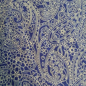 Blue and White Paisley Welding Cap, Womens Welding Hat, Welders Hat, Custom Hat, Cloth Welding Hat, Welders Cap, Custom Welding Hap