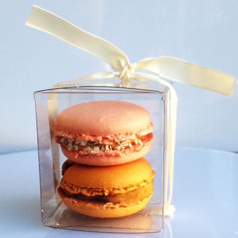 25 Units of Clear Macaron Box for 2 Macarons - Etsy