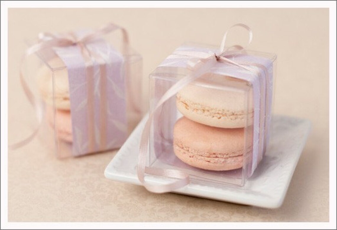 25 Units of Clear Macaron Box for 2 Macarons - Etsy