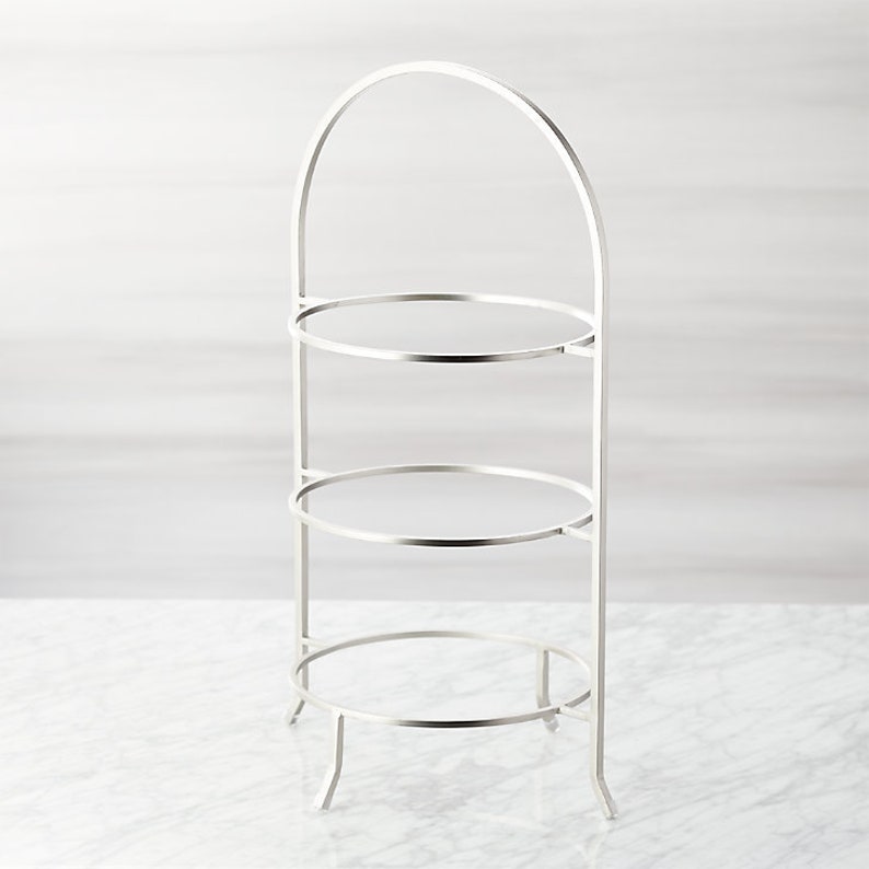 3 Tier Stainless Steel Serving Plate Stand Frame Etsy