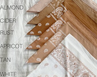 Hand Dyed Bandana - Neutrals