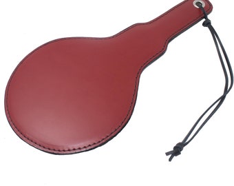 Red Booty Breaker Large Leather Paddle