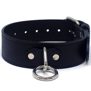 Thick 1.5&quot; Wide Leather Collar