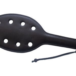 Large Round Leather Paddle with Holes