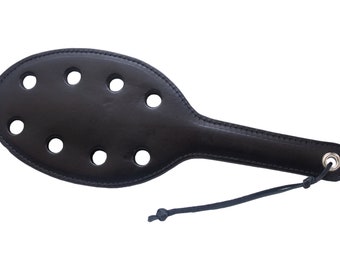 Large Round Leather Paddle with Holes