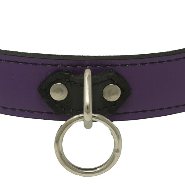 Collier en cuir violet Just Simply