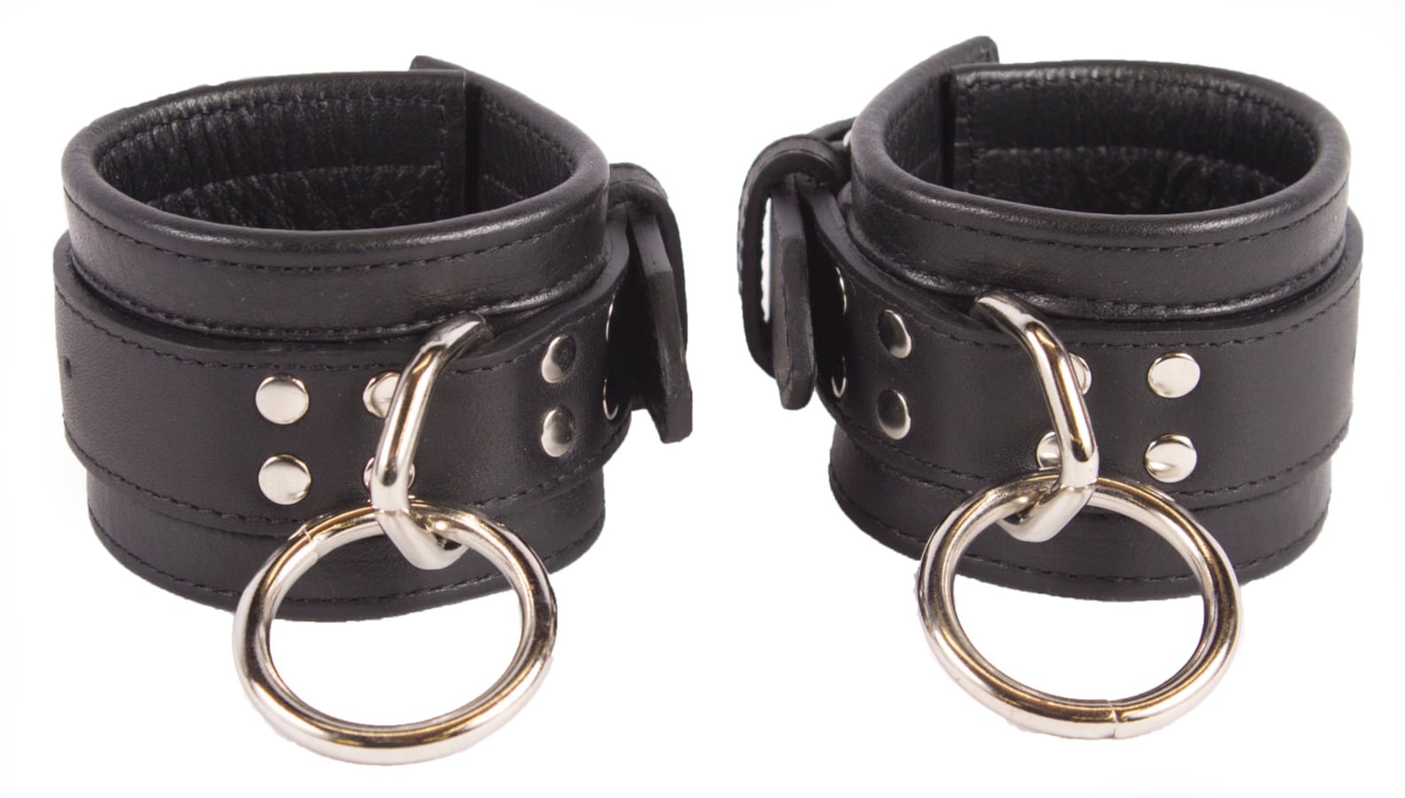 Wrist Cuffs Leather Lined Black Wrist Restraints Genuine Etsy