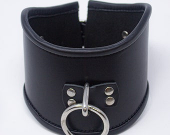 Collarín postural de cuero de 4" de ancho y cónico