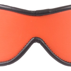 Oranje blinddoek lederen zwarte suède voering