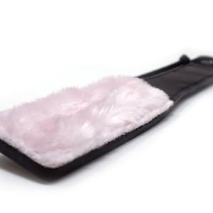 Fur Lined 12&quot; Paddle: Light Pink