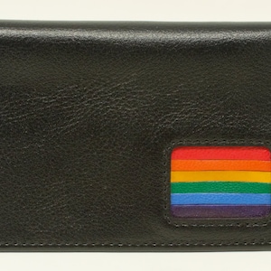 Gay Pride Flagge Kreditkartenbörse, 6 verschiedene Designs, schwarze Geldbörse