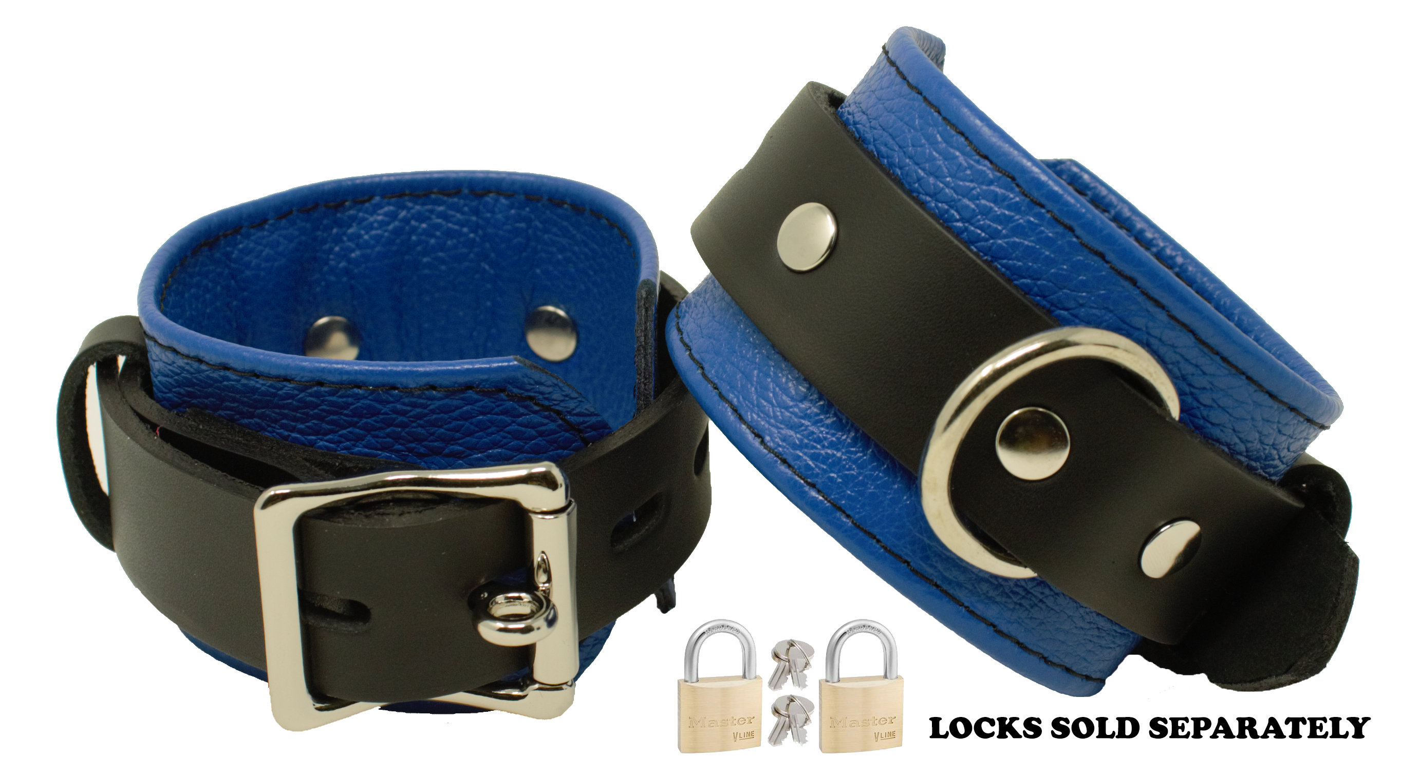 人気アイテムランキング(新品)  Blue Cuffs Ankle Locking and Restraints Leather Black コスプレ衣装
