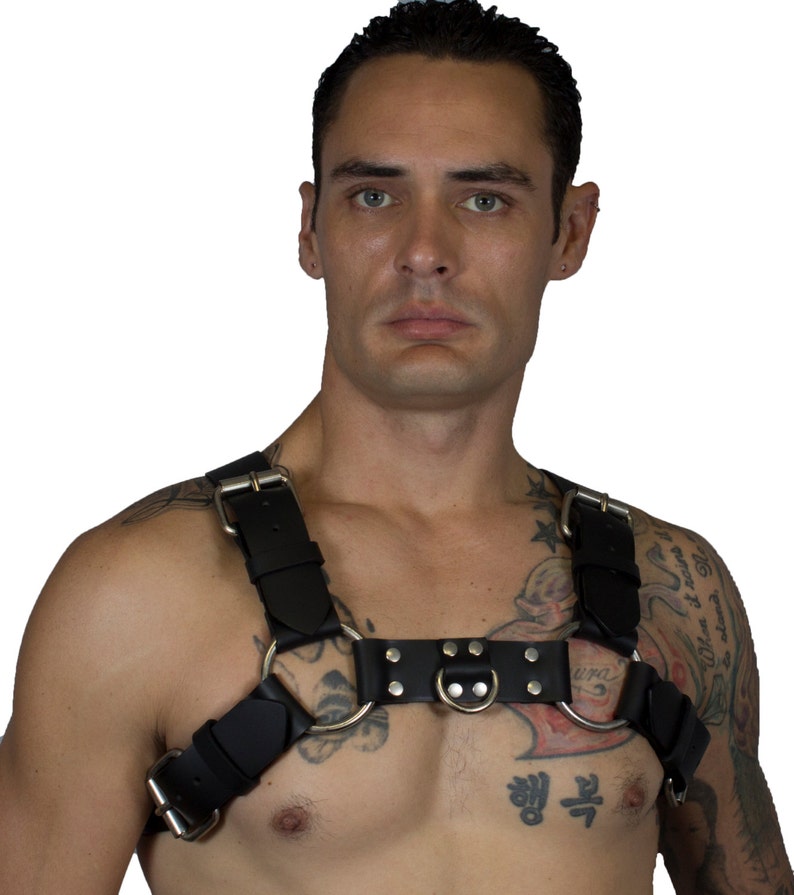 1 1/2 Bulldog Harness Latigo Leather Gay Bondage Harness Etsy