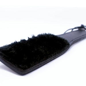 Fur Lined  12&quot; Paddle: Black