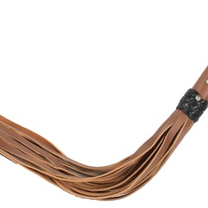 Bondage Brown Leather 20&quot; Strap Whip