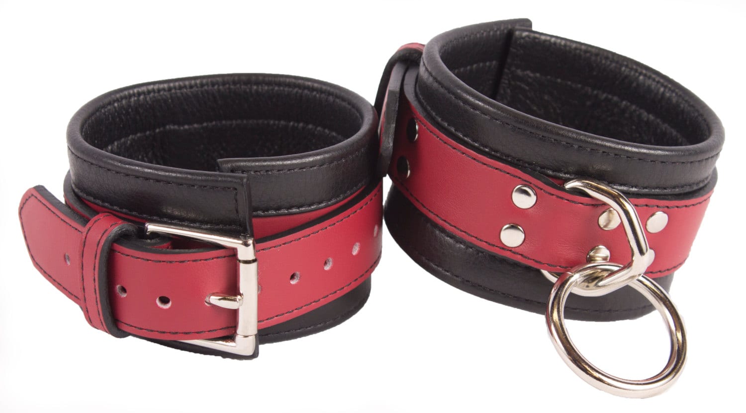 Red leather bondage restraints Red leather bondage restraints