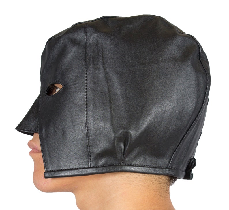 Leather Bondage Executioner Styled Hood Genuine Leather With Etsy