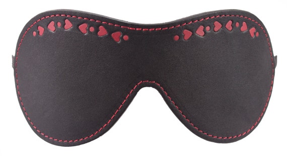 Soft Leather Blindfold Mask Black